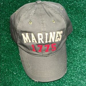 Distressed Green Marines 1775 Adjustable Hat Cap Rapid Dominance